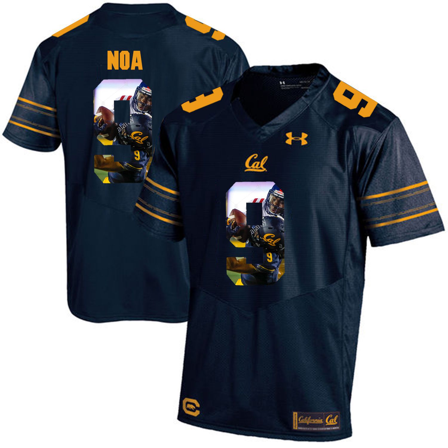Men California Golden Bears #9 Kanawai Noa Dark blue Customized NCAA Jerseys
